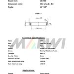 Union CB-790, 40,0x52,0x8 45/45°