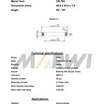 Union CB-784 40,0x52,0x7 45°/45°