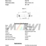 Union CB-776, 40,0x51,8x7,5 36°/45°