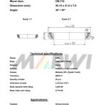 Union CB-715, 30,15x41,0x7 36°/45°