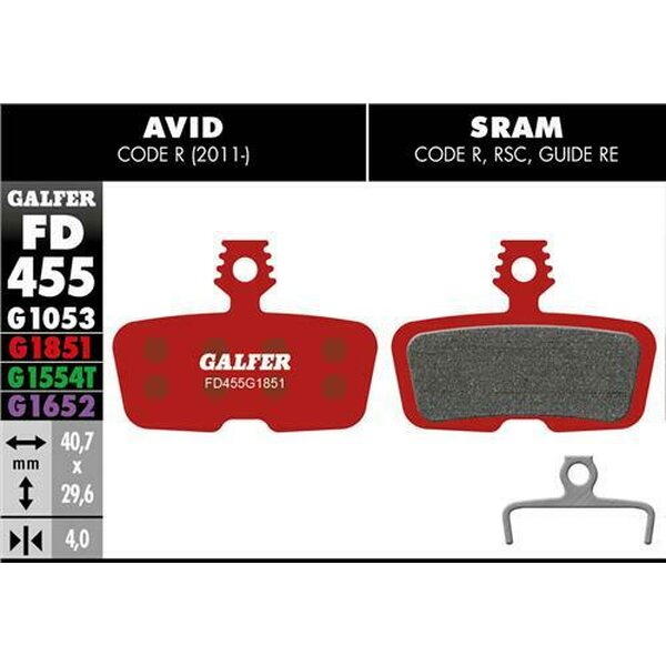 Galfer AVID CODE R / SRAM CODE R, RSC, GUIDE RE